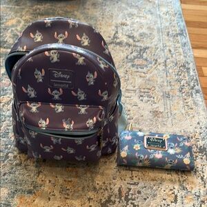 Loungefly Purple Stitch Accessories Set